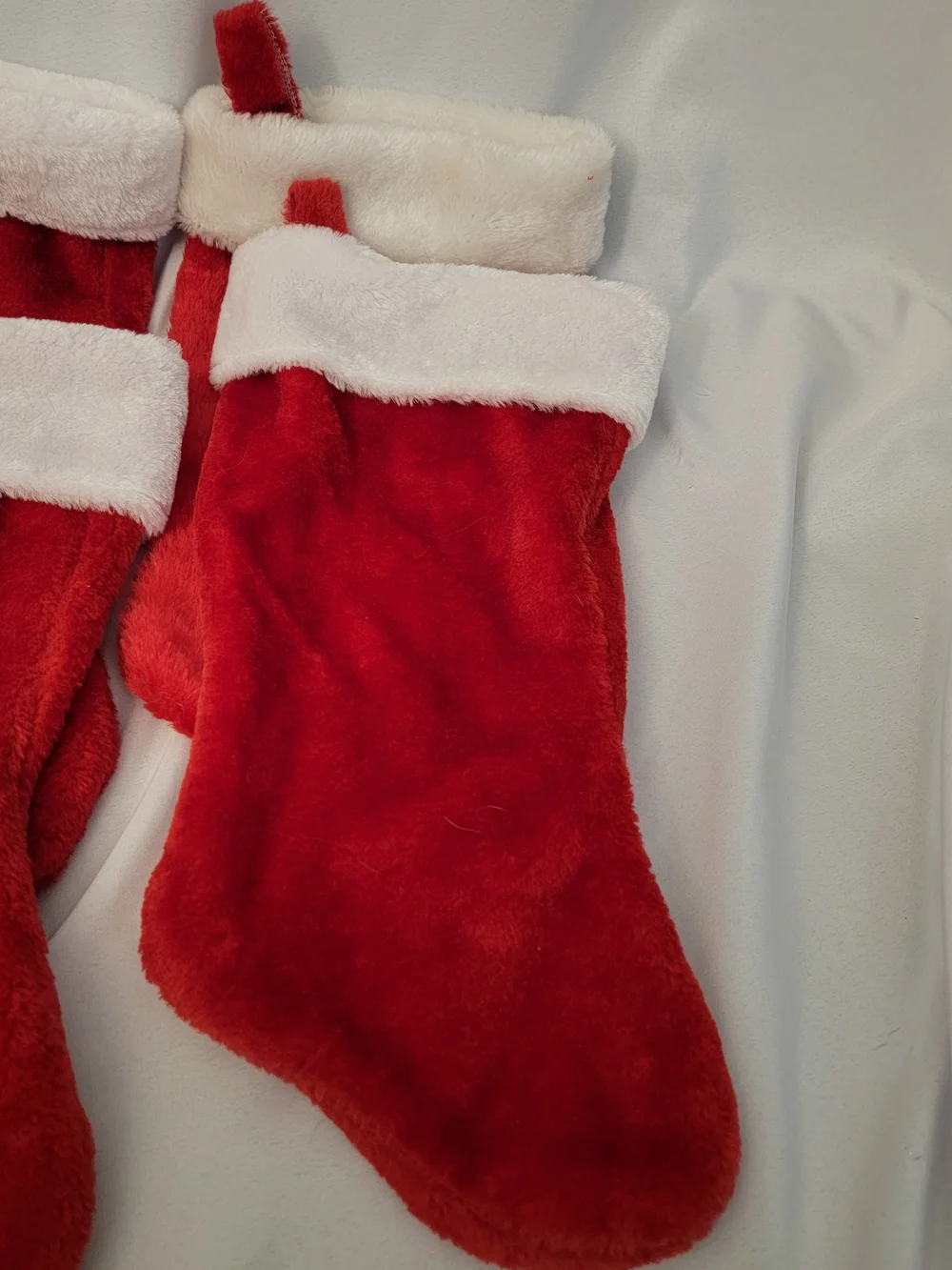 Classic Red and White Christmas Stockings Set - 6